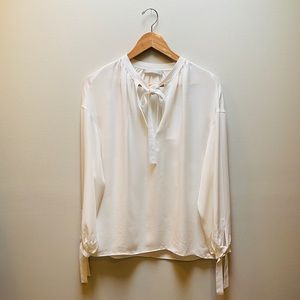 VINCE Ivory Tie Tunic NEW